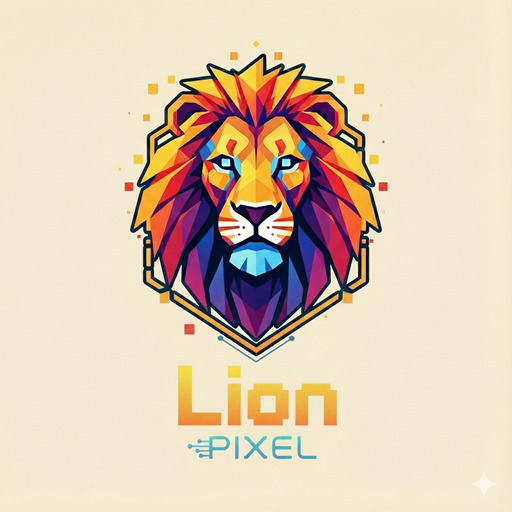 Lion Pixel Logo